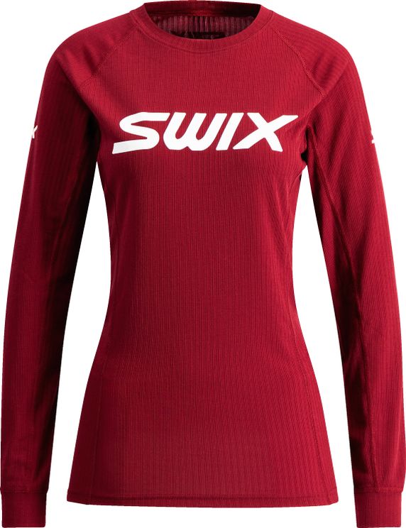 Swix RaceX Classic Long Sleeve W Women's Baselayer Top – Red