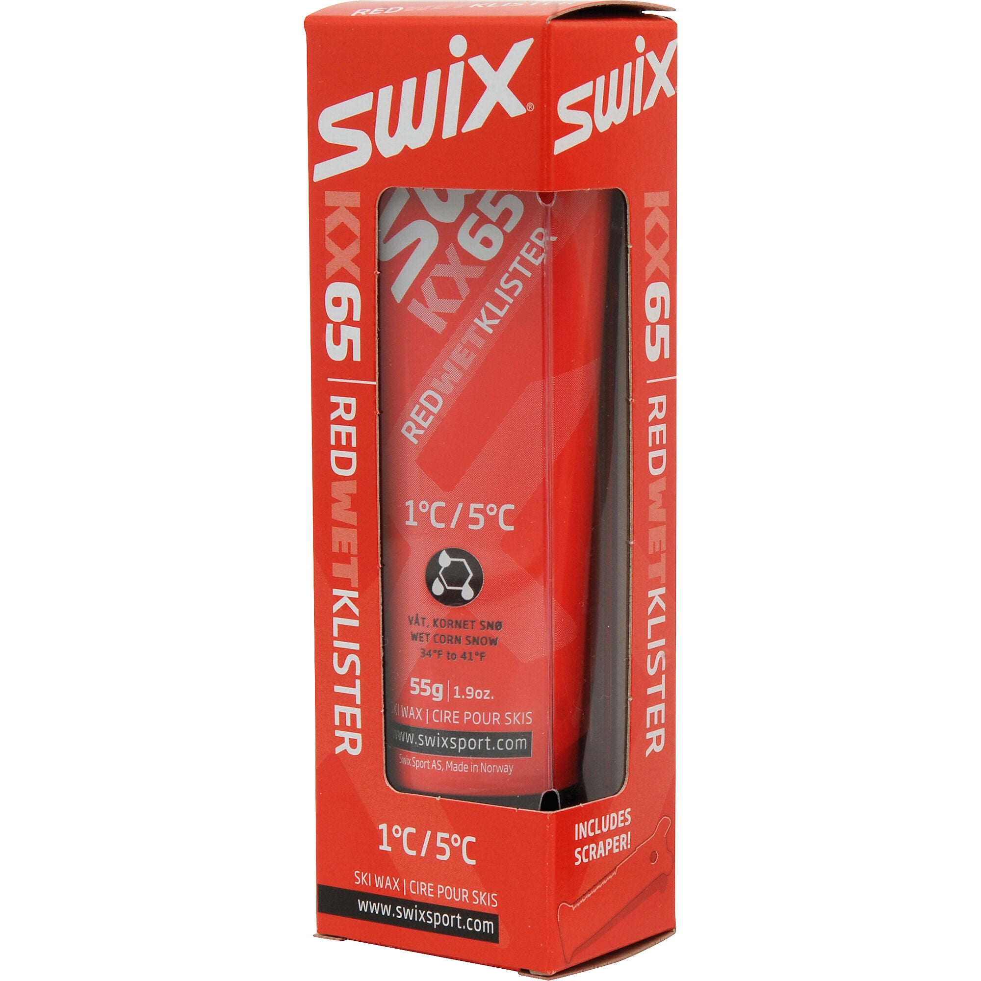 Swix KX65 Red Klister +1°C to +5°C, 55g