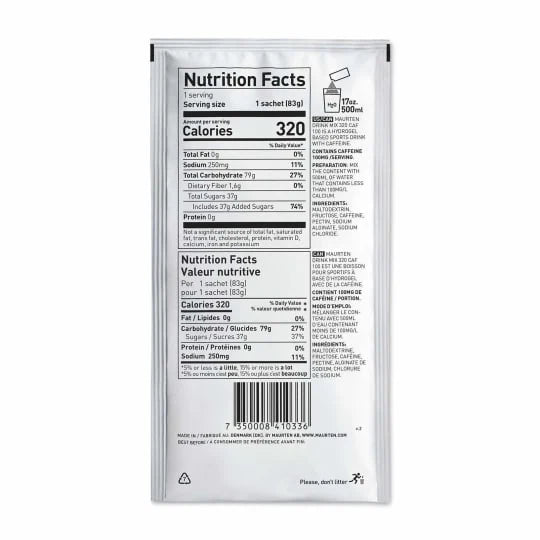MAURTEN Drink Mix 320 CAF 100 - kofeiinia hydrogeelillä