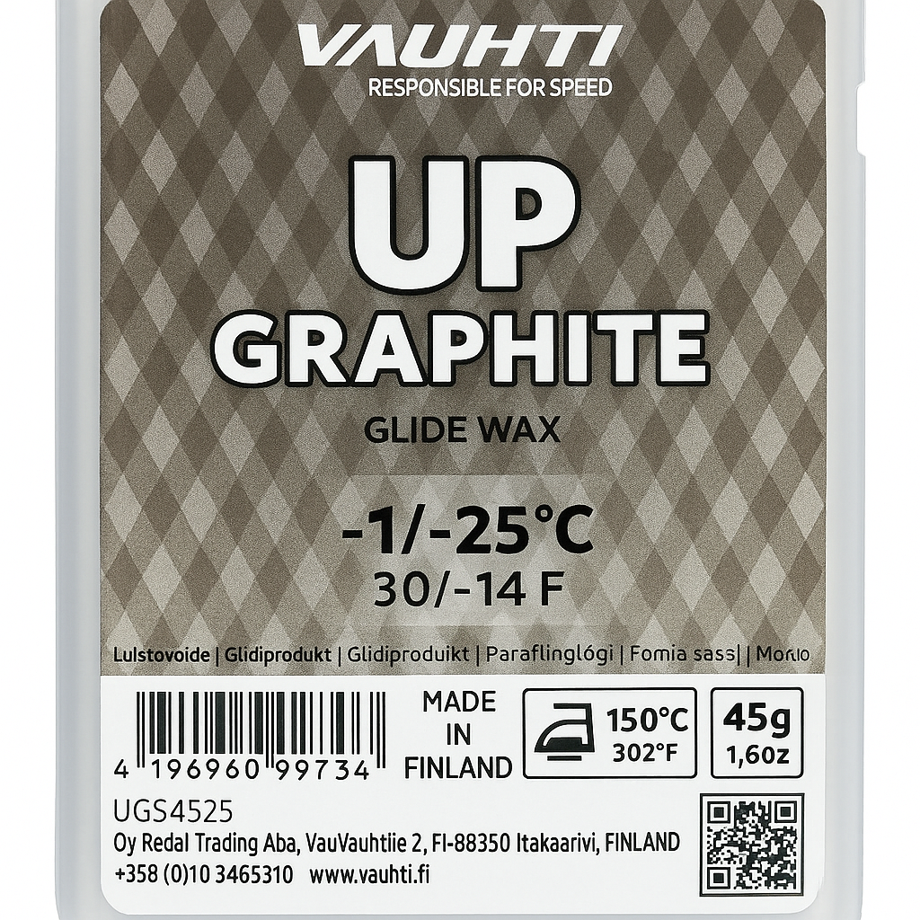 Vauhti UP Graphite 45 g – Grip Wax with Graphite for Dirty and Cold Snow