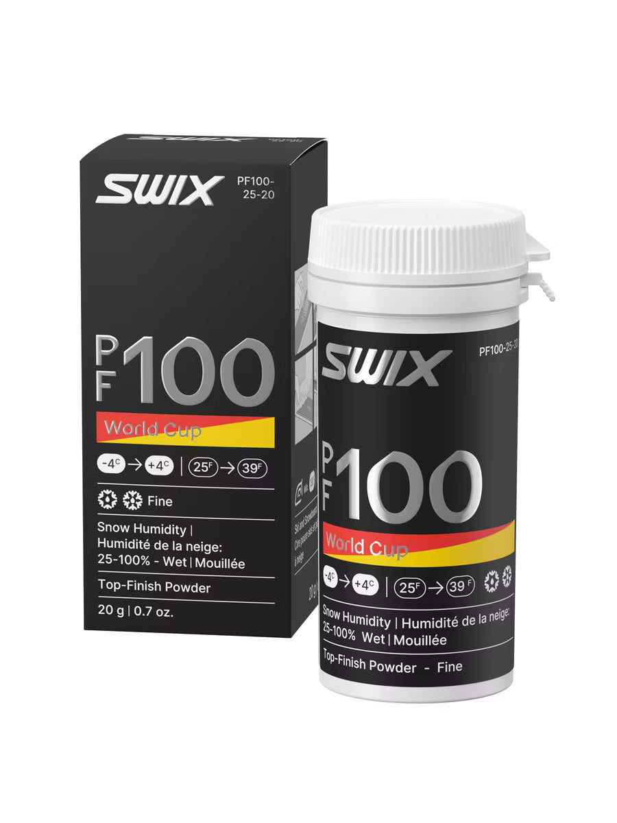 Swix PF100 WC Top-Finish Powder – ett högklassigt World Cup-glidpulver för fin, fuktig och våt snö