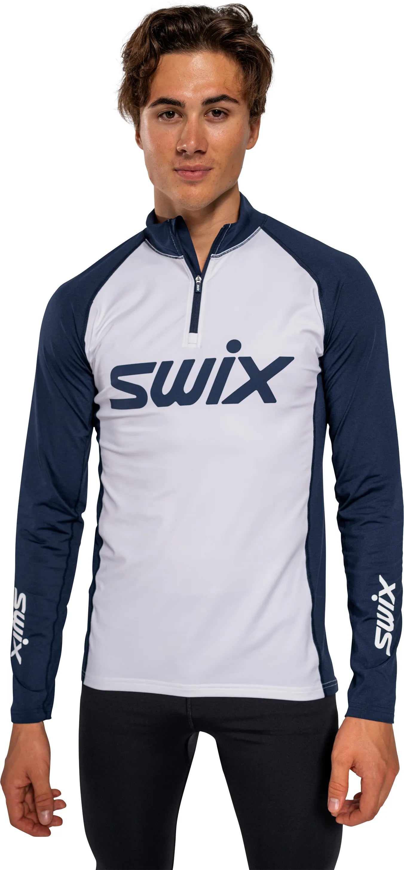 Swix RaceX Dry Half Zip Bright White/Dark Navy XL